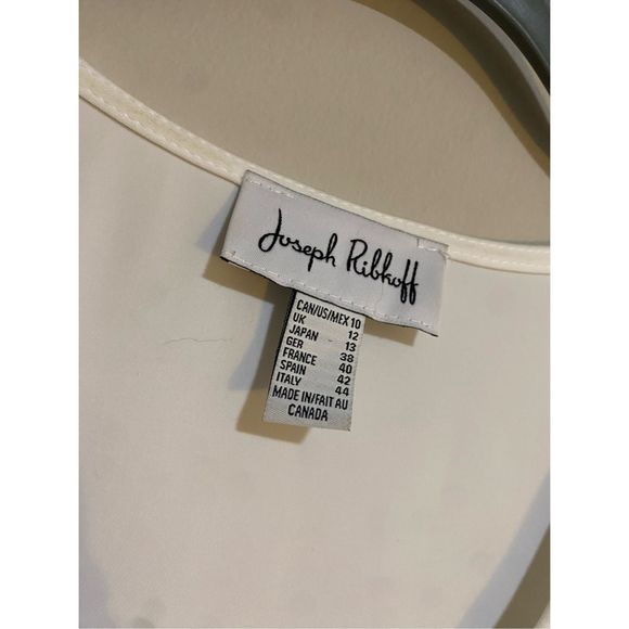 Joseph Ribkoff Vanilla Top, White Blouse, Style 193450, Size 10, MSRP $183 - Picture 5 of 8